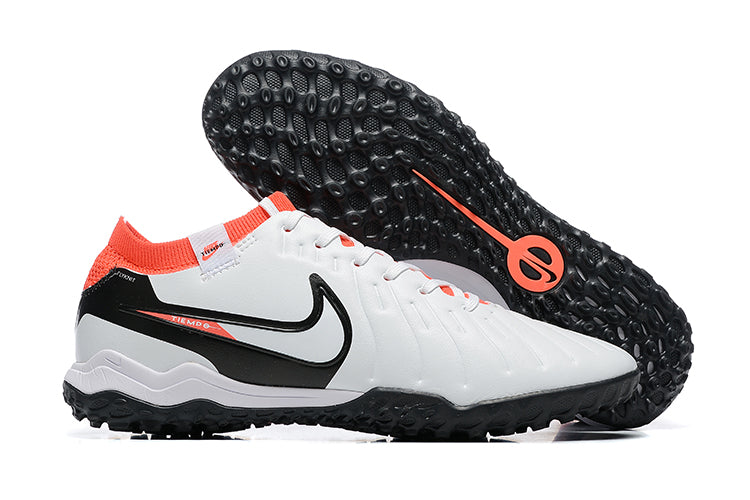 Chuteira Society Nike Tiempo Legend 10 TF – Branco/Laranja