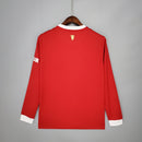Camisa Manga Longa Manchester United 21/22 Adidas - Vermelho